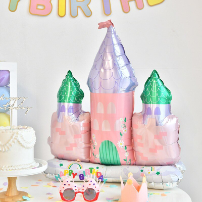 Шар 3D (34''/86 см) Фигура на подставке, Замок принцессы