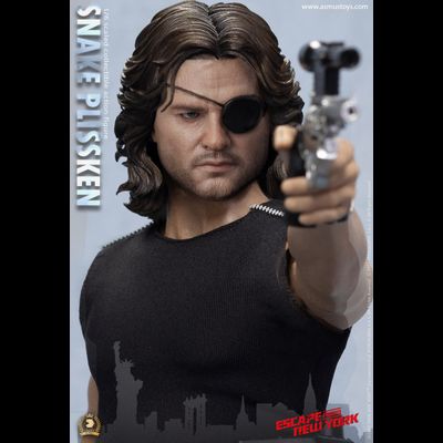 Змей Плискин, стандартная версия (Курт Рассел, "Побег из Нью-Йорка") - Коллекционная фигурка 1/6 Crown Series Escape from New York Snake Plissken Sculpted Hair ver (CRW004AS) - ASMUS TOYS