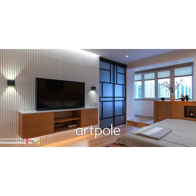 Гипсовая панель ZIGZAG + LED артикул М-0069