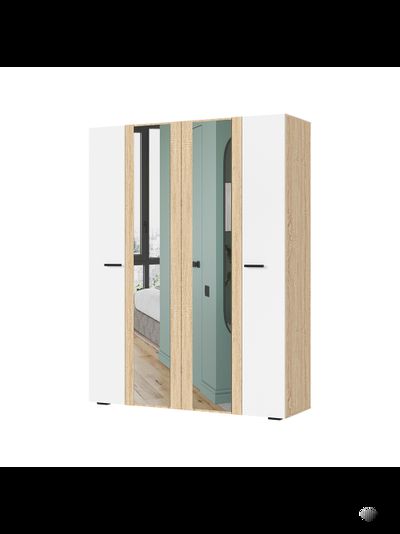 Санса ШК-04 Шкаф 4-х створчатый Сонома/Белый