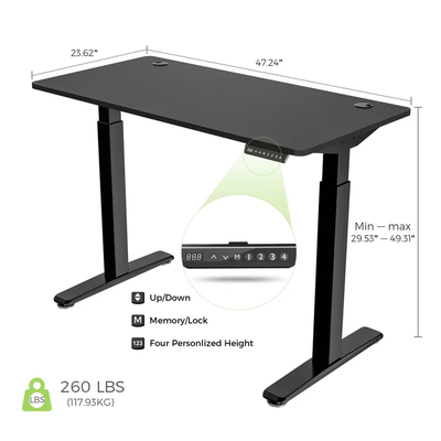Компьютерный стол Eureka ERK-EHD-4801-B-V1 черный