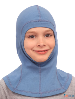 Шапка-шлем 23301-02 95%хлопок 5%лайкра, серо-голубой 46-48