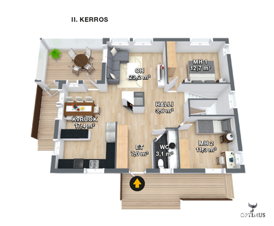 Комплект дома Lakka Akaatti - 152 м²