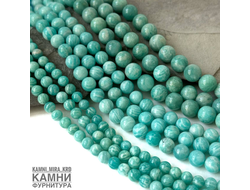 Амазонит яркий качество 3А, шары 6,2-6,4 мм, цена за нить 19 см