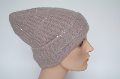 Вицио шапка Италия с отворотом 6460 розовая