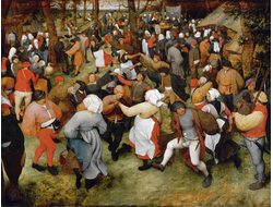 Картина обогреватель, репродукция Питера Брейгеля Свадебный танец