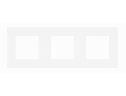 Рамка 3 поста белая Efapel Quadro 45