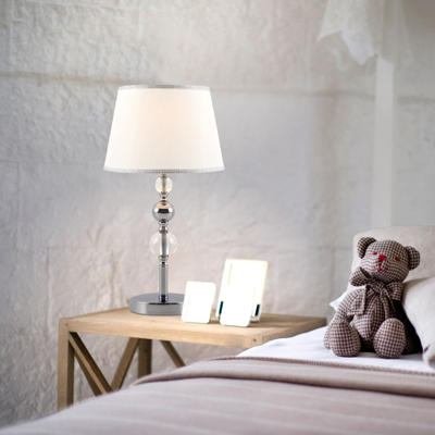 Настольная лампа с абажуром Eurosvet 01071/1 хром