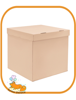 Красная коробка для Шаров 60х60, пустая