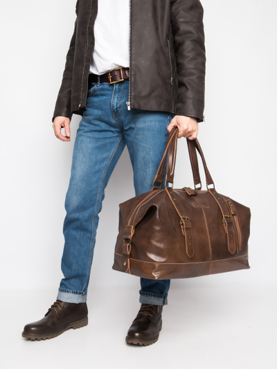 Кожаная дорожная сумка Campora Premium sienna (арт. 
4019-63)