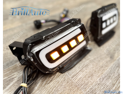Противотуманки Toyota Land Cruiser Prado 150 LED черные (3 режима)