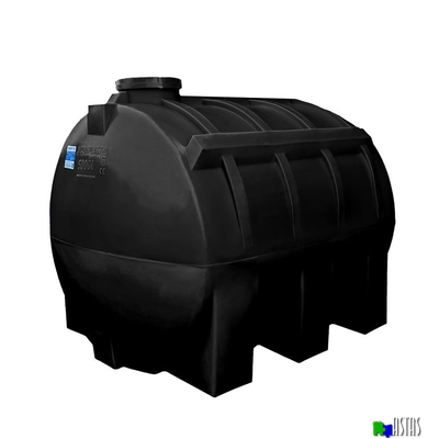 Емкость 5000 литров горизонтальная  черная