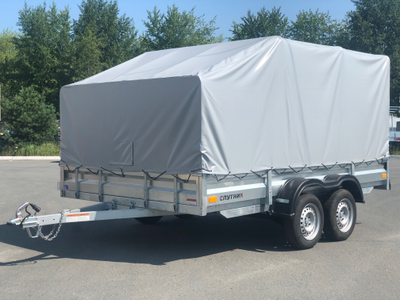 Прицеп «Спутник» (3420х2000х330) двухосный, оцинкованная рама, с силовым подрамником