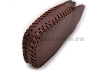Коричневый чехол для ключа Мерседес w205, w213, w222 "classic"
