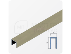 П-образный бордюр-вставка из алюминия 6х10 мм. NEEXY PV85-16 MT Титан матовый 2.7 м.