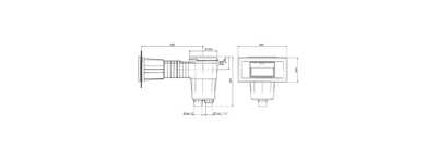 Скиммер универсальный из ABS-пластика Astral 15 л (Parker), с кругл. крышкой, с шир. раструбом