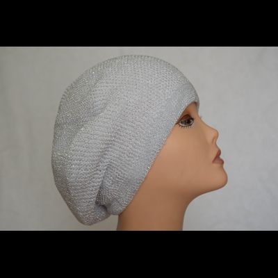Серебристый берет женский вязаный Vizio Италия 6607