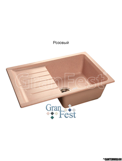 Керамическая мойка для кухни Granfest Гранфест GF-P760L реверсивная 1 секционная мойка