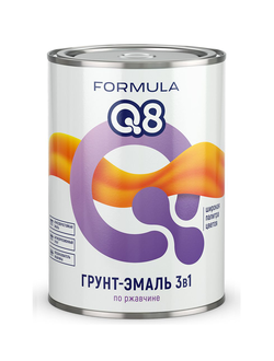 ГРУНТ-ЭМАЛЬ 3в1 по ржавчине «Формула Q8» 0.9 кг