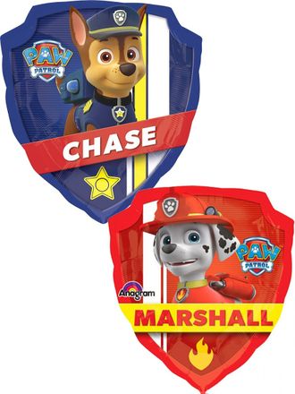 Шар Фигура, ЩИТ/Щенячий патруль Чейз и Маршал / Paw Patrol Chase & Marshal/63см.*66см.