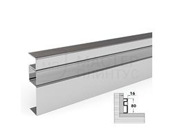 Плинтус из нержавеющей стали Лука Пл 80-4НСП.2700.001