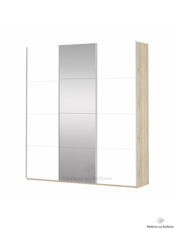 Прайм шкаф купе 3 дверный фасад лдсп/зеркало/лдсп