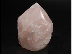 Розовый кварц, полировка частичная, верхушка в форме кристалла, Бразилия (75*48*47 мм, 301 г) №37982