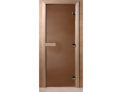 Дверь стеклянная 1900х700 (бронза-матовая,сатин,графит матовая)