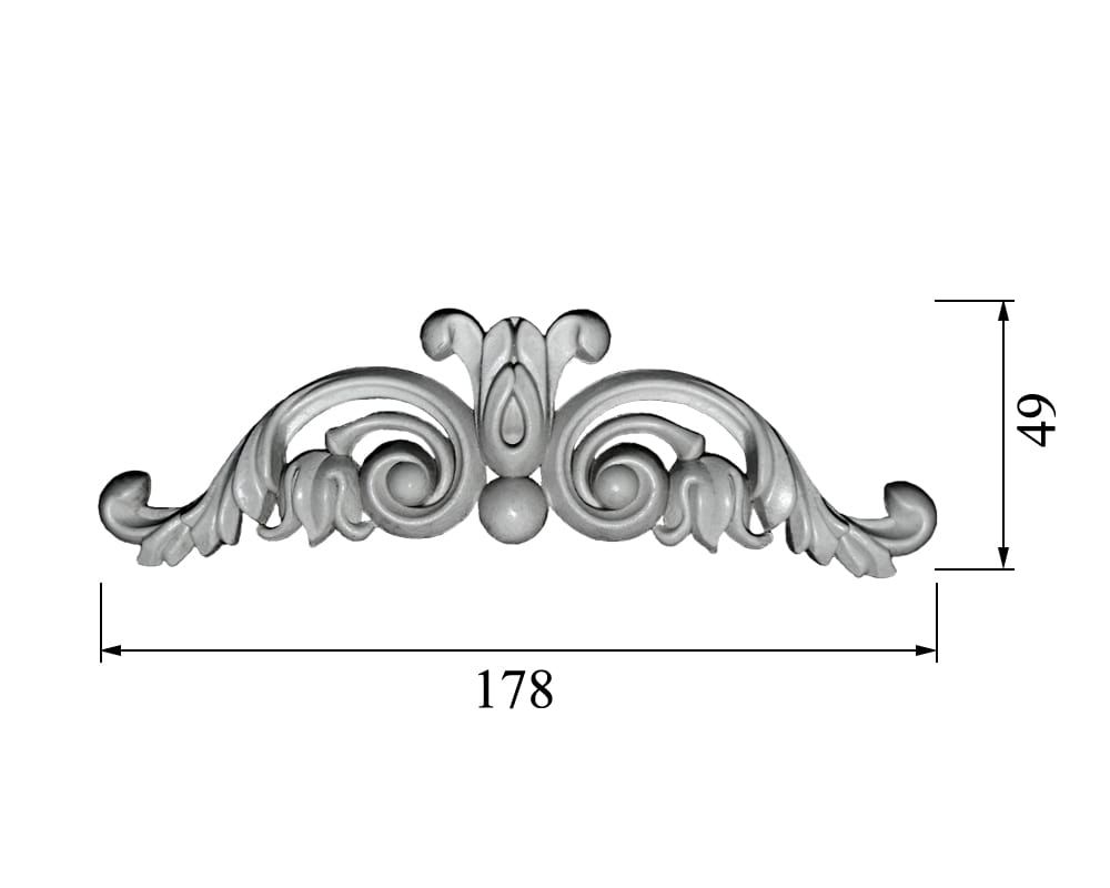 размеры декора DE-03, лепнина