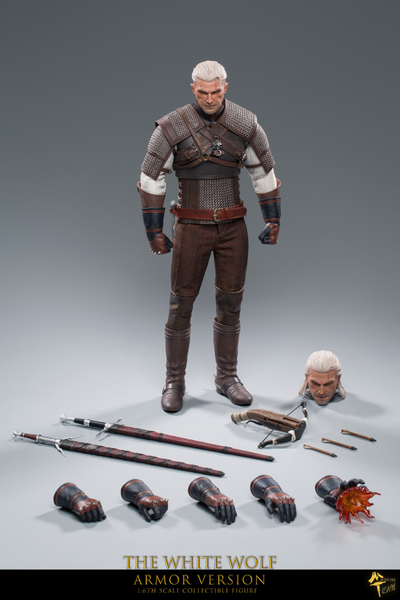 Геральт из Ривии (Ведьмак, The Witcher) - Коллекционная ФИГУРКА 1/6 scale The White Wolf - Armored Version (mttoys006) - Master Team