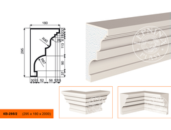 Lepninaplast КВ-295/2 фасадный карниз из пенополистирола