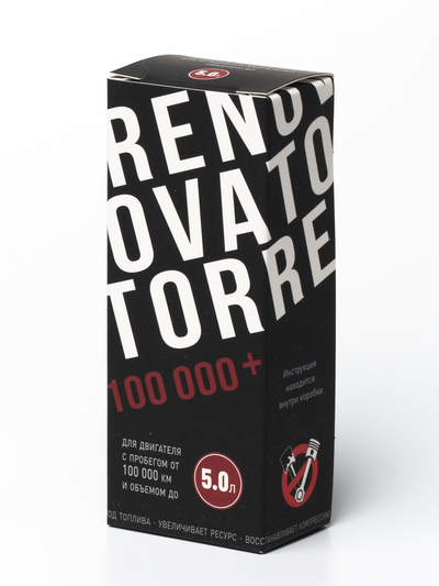 Добавка для увеличения ресурса двигателя с пробегом от 100 000 км и объемом до 5,0 л RENOVATOR