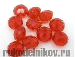 Бусина имитация кристалла Сваровски цвет-красный