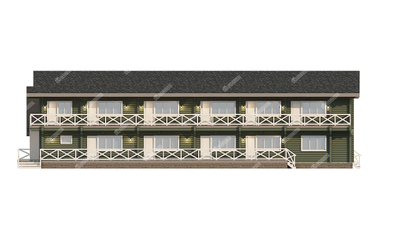 Гостиница из оцилиндрованного бревна "Бриз", 290 м2