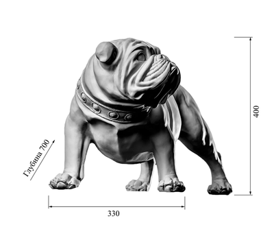 размеры бульдога ST-012 из композитного материала