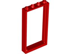 Door, Frame 1 x 4 x 6 with 2 Holes on Top and Bottom, Red (60596 / 4550015 / 6262946)