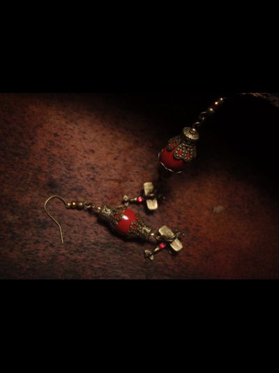 Благотворительность. Серьги "Сквозь закат на кукурузнике"