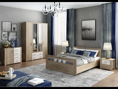 Спальня Сопрано дуб сонома/белый