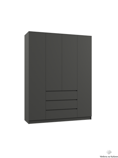Мадера шкаф 4-х ств Графит
