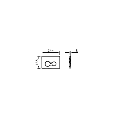 VitrA Панель системы смыва Sirius, цвет матовый хром, для инсталляций, 740-0485
