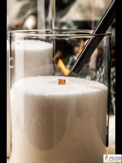 Колба/ваза 20 см с бамбуковой крышкой