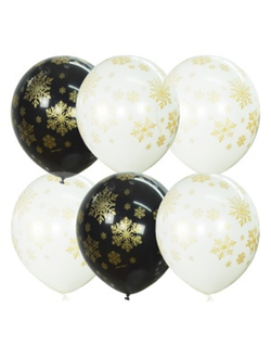 Шары "Снежинки золотые"