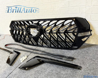 Решетка радиатора Toyota Land Cruiser 200 2015-2021 TRD черная антихром