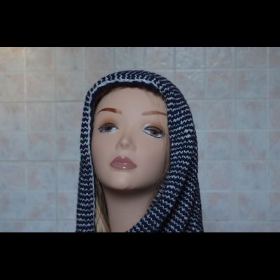 Итальянский шарф восьмерка Vizio 143 S 8 синий с белым