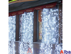 Занавес 2*2 м, БЕЛЫЙ ХОЛОДНЫЙ постоянное свечение IP 65