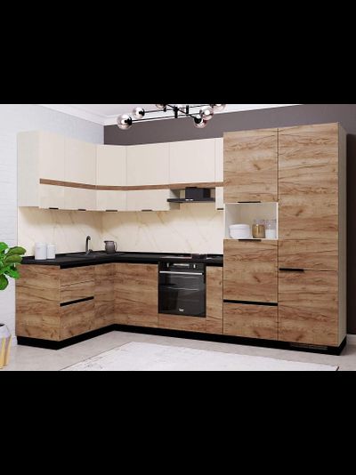 Кухонный гарнитур угловой Дакота (ширина 162х321 см)