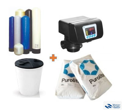 Комплект умягчения FRP со смолой Purolite С100Е различной комплектации и производительности