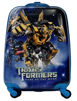 Детский чемодан Трансформеры Оптимус Прайм и Бамблби (Transformers) синий