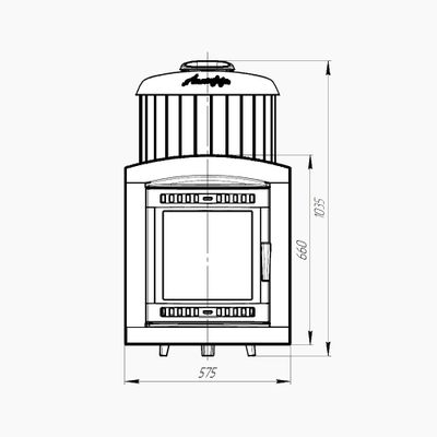 Банная печь Атмосфера XL Россо Леванто до 26 м3