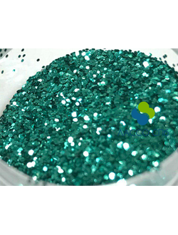 Полиэстровый глиттер блёстки Морской Нефрит 0,4 мм